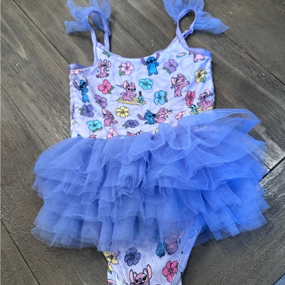 Posh Peanut Disney tropical angel stitch tulle tutu 2 dress‎ sold out rare dnr